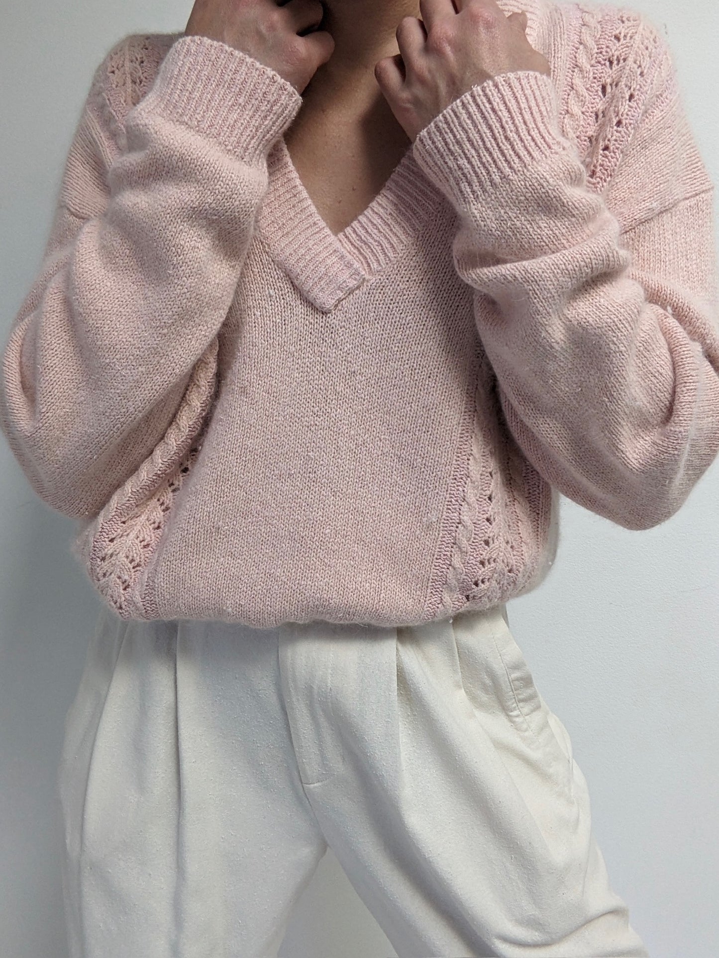 Vintage Blush Angora & Silk Sweater
