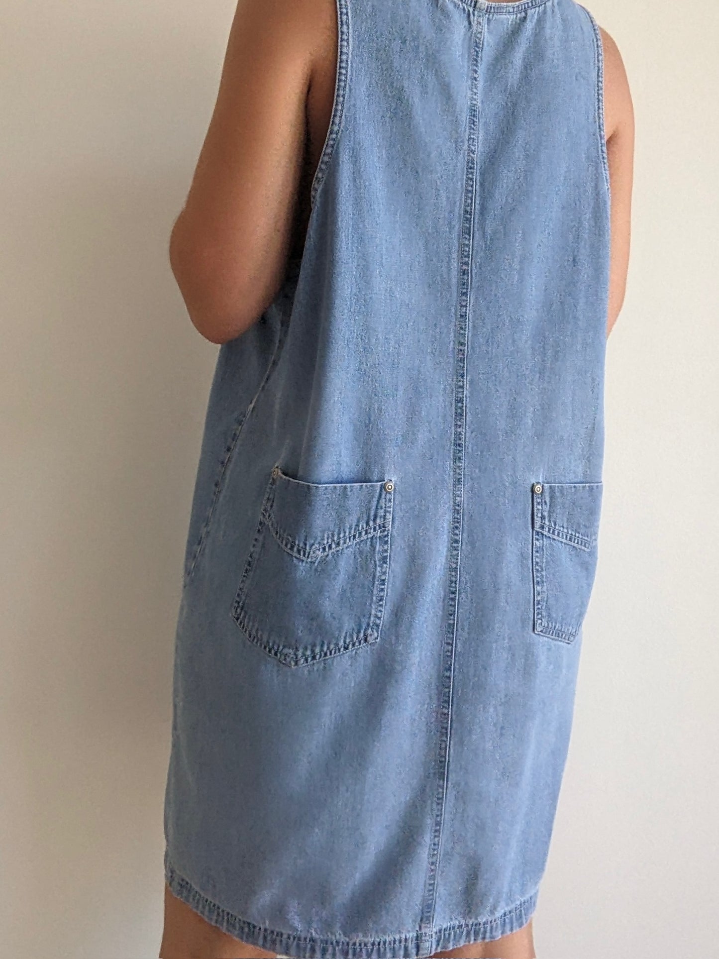 90s Sleeveless Denim Dress