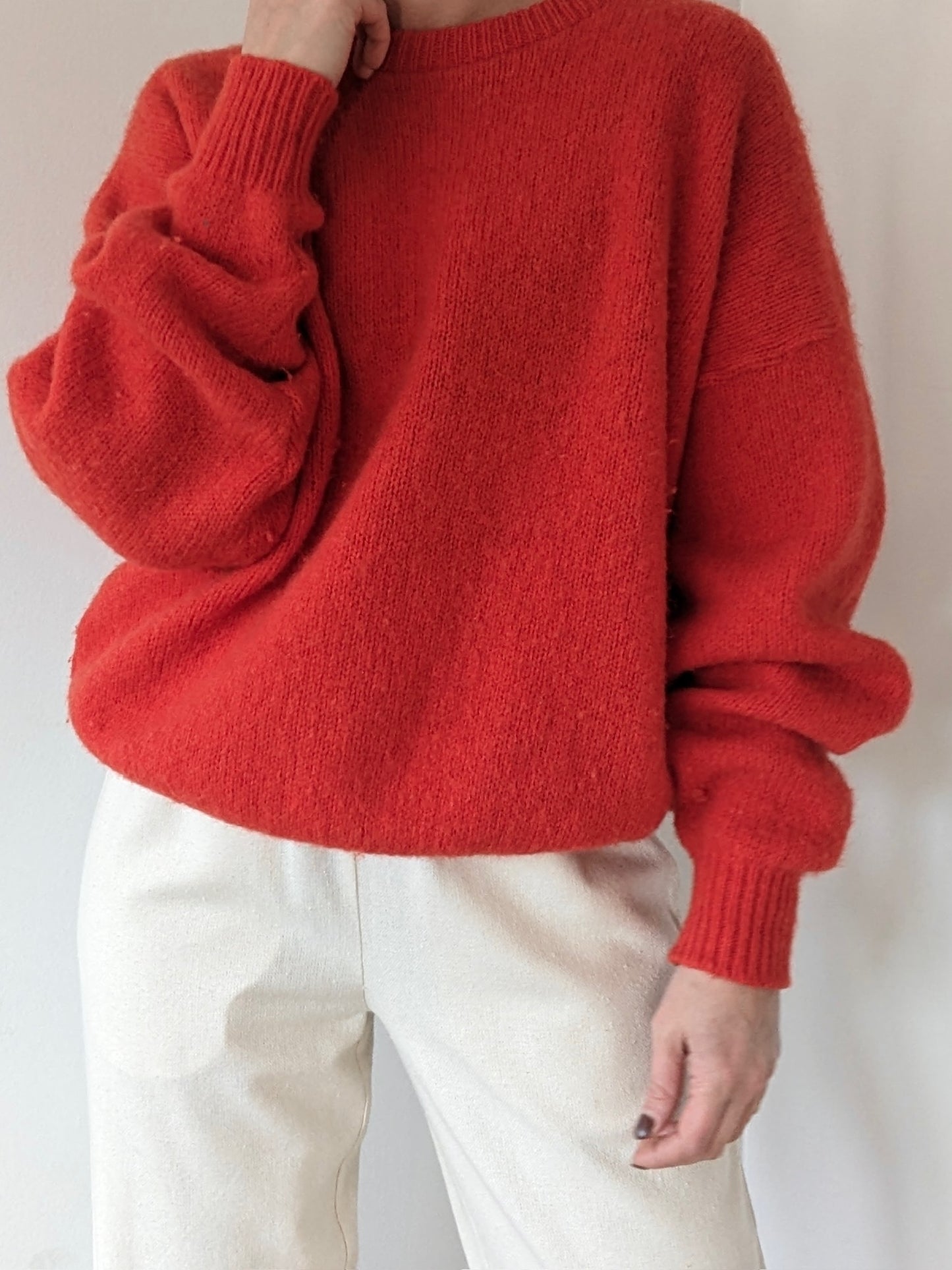Bold Vintage Citrus Wool Sweater