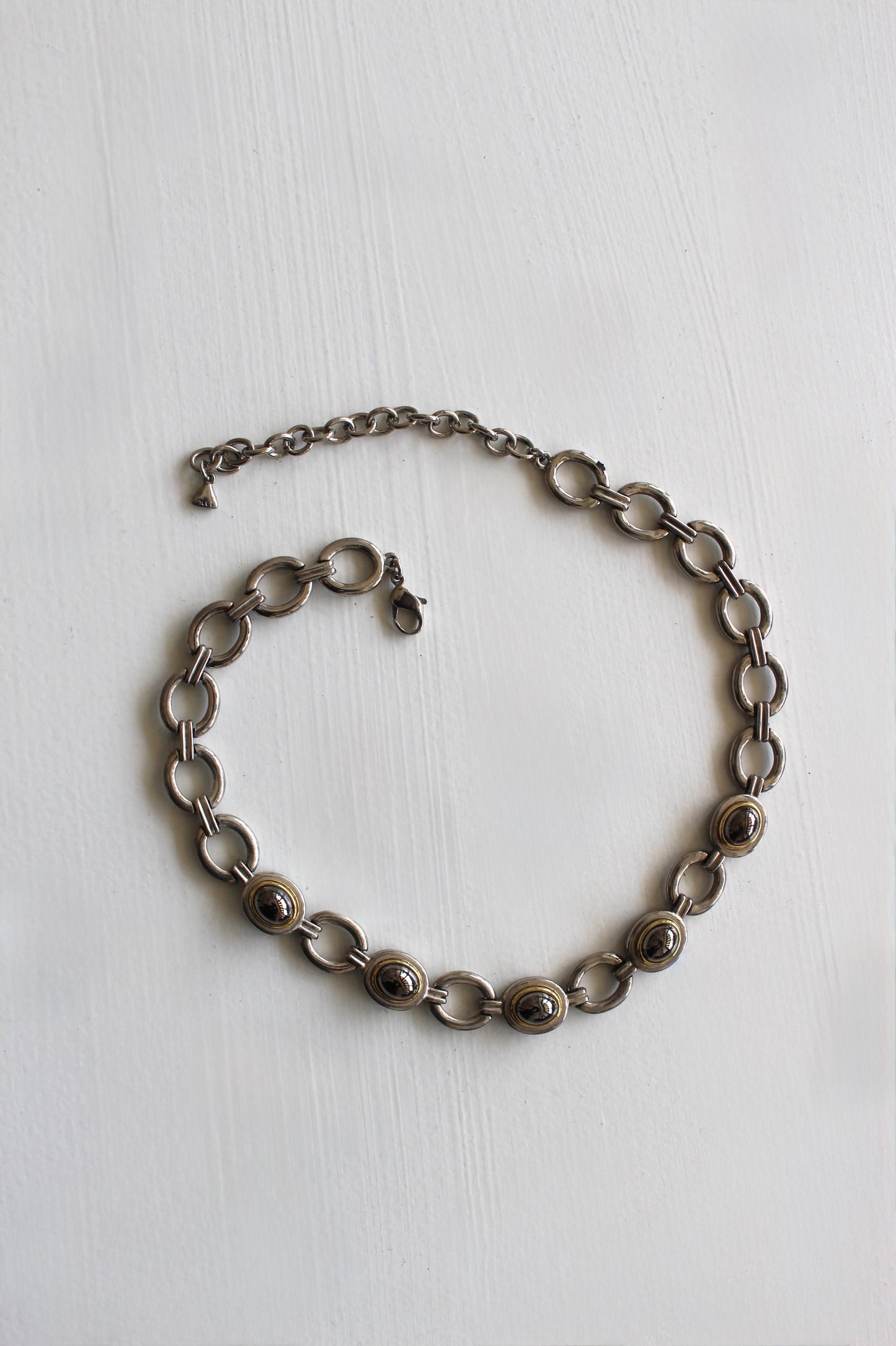 Vintage Silver Linked Chain Necklace