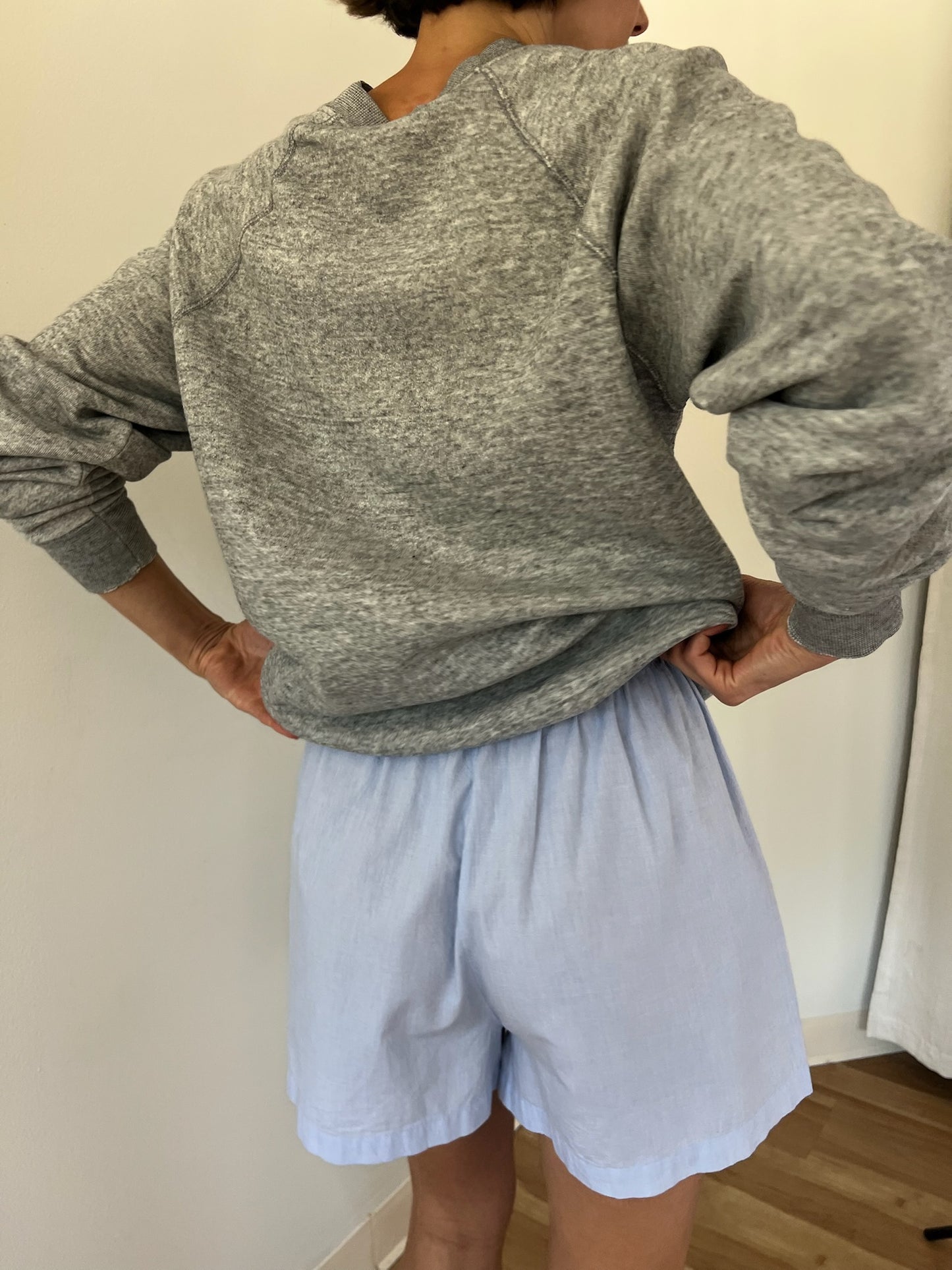 Vintage Heather Grey Raglan Sweatshirt