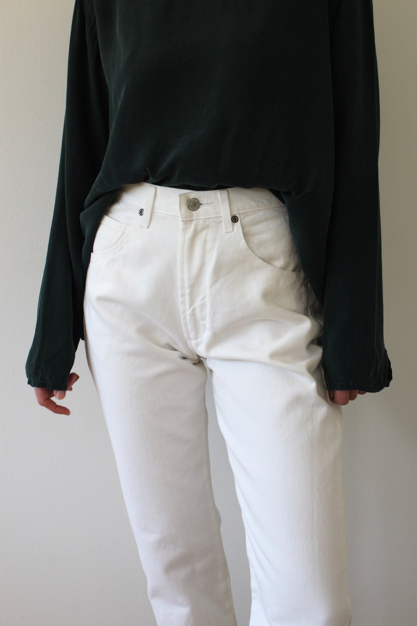 Vintage Deadstock Calvin Klein White Denim
