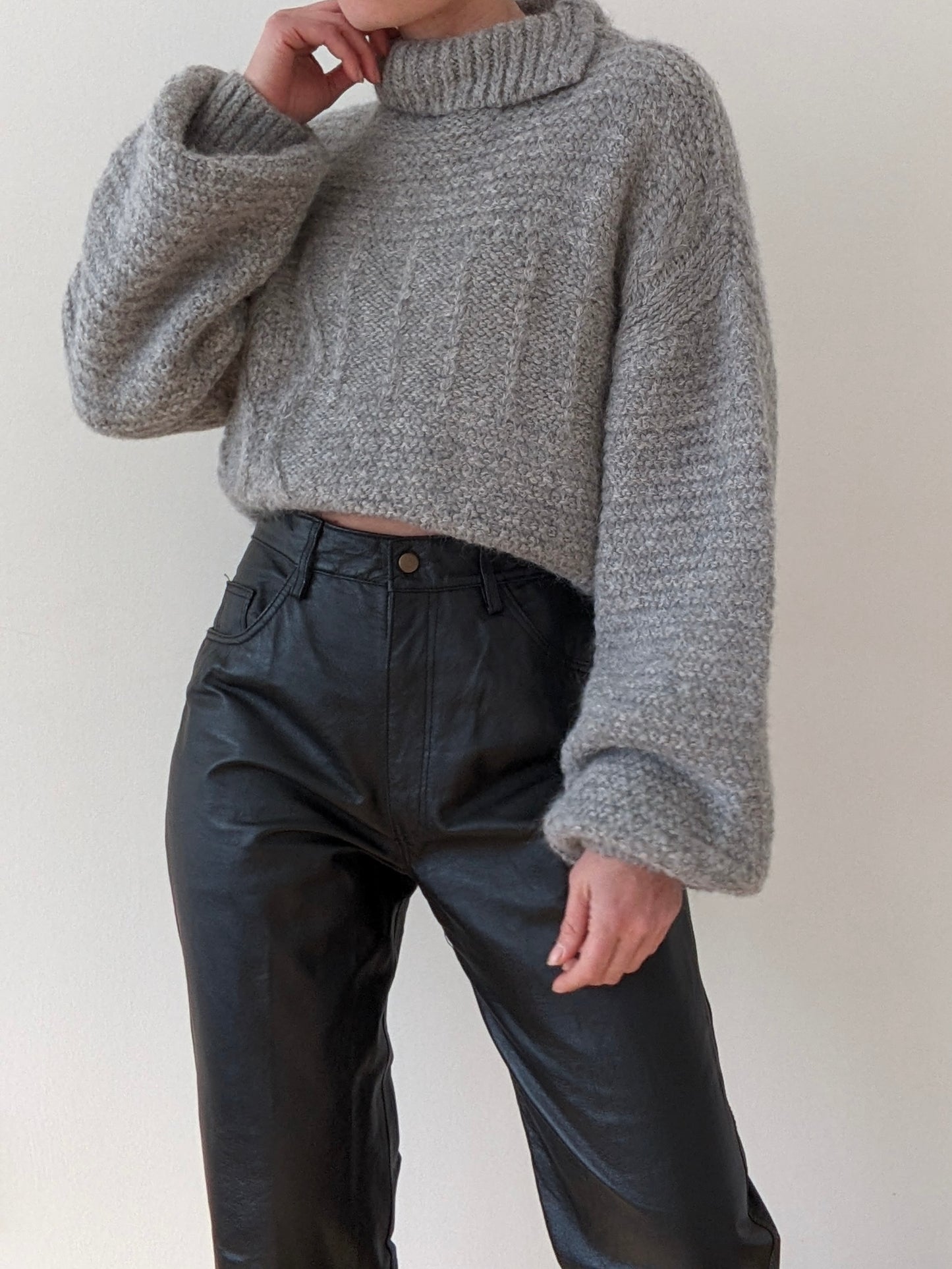 Amazing Vintage Caviar Leather Pant