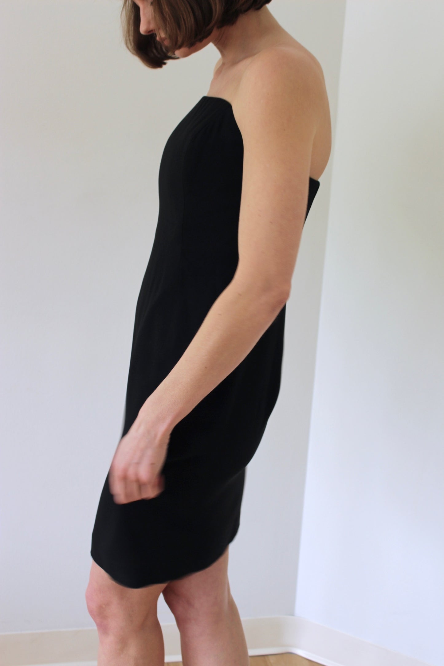90s Caviar Strapless Mini Dress