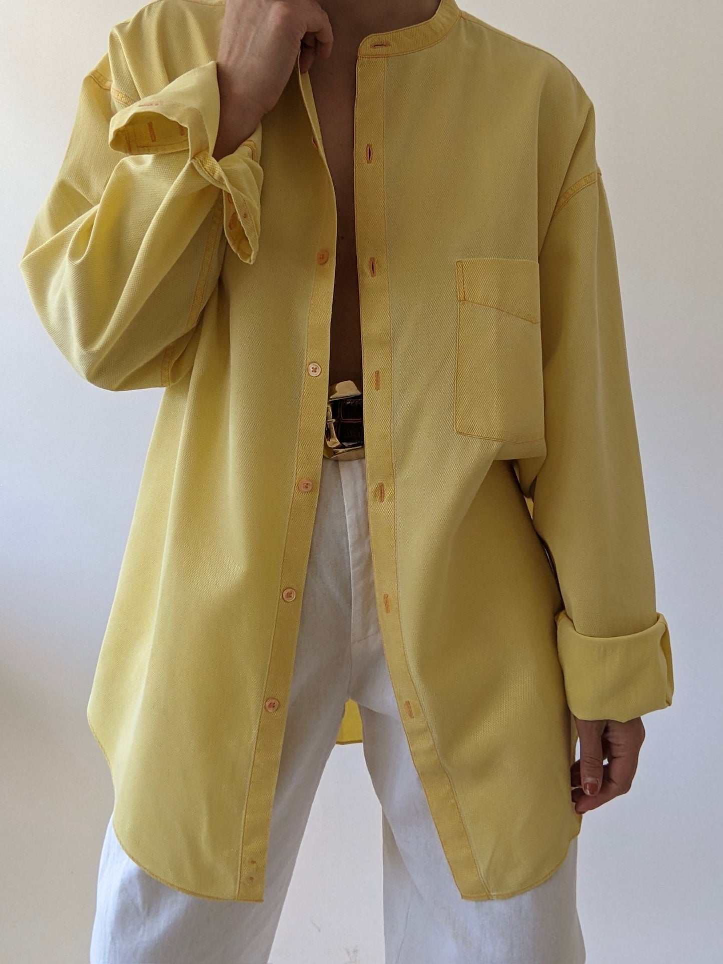 Vintage Lemon Silk Shirt