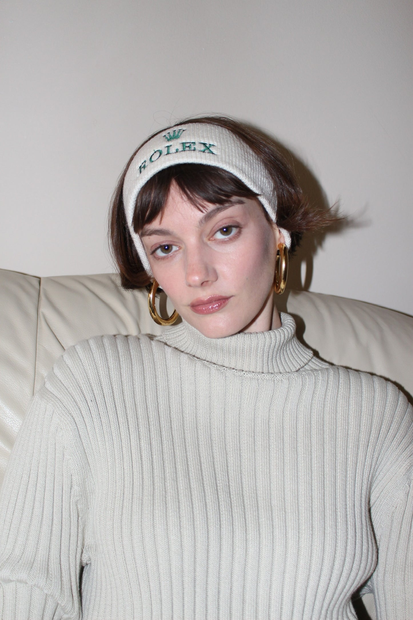 Vintage Deadstock Rolex Embroidered Wool Knit Headband