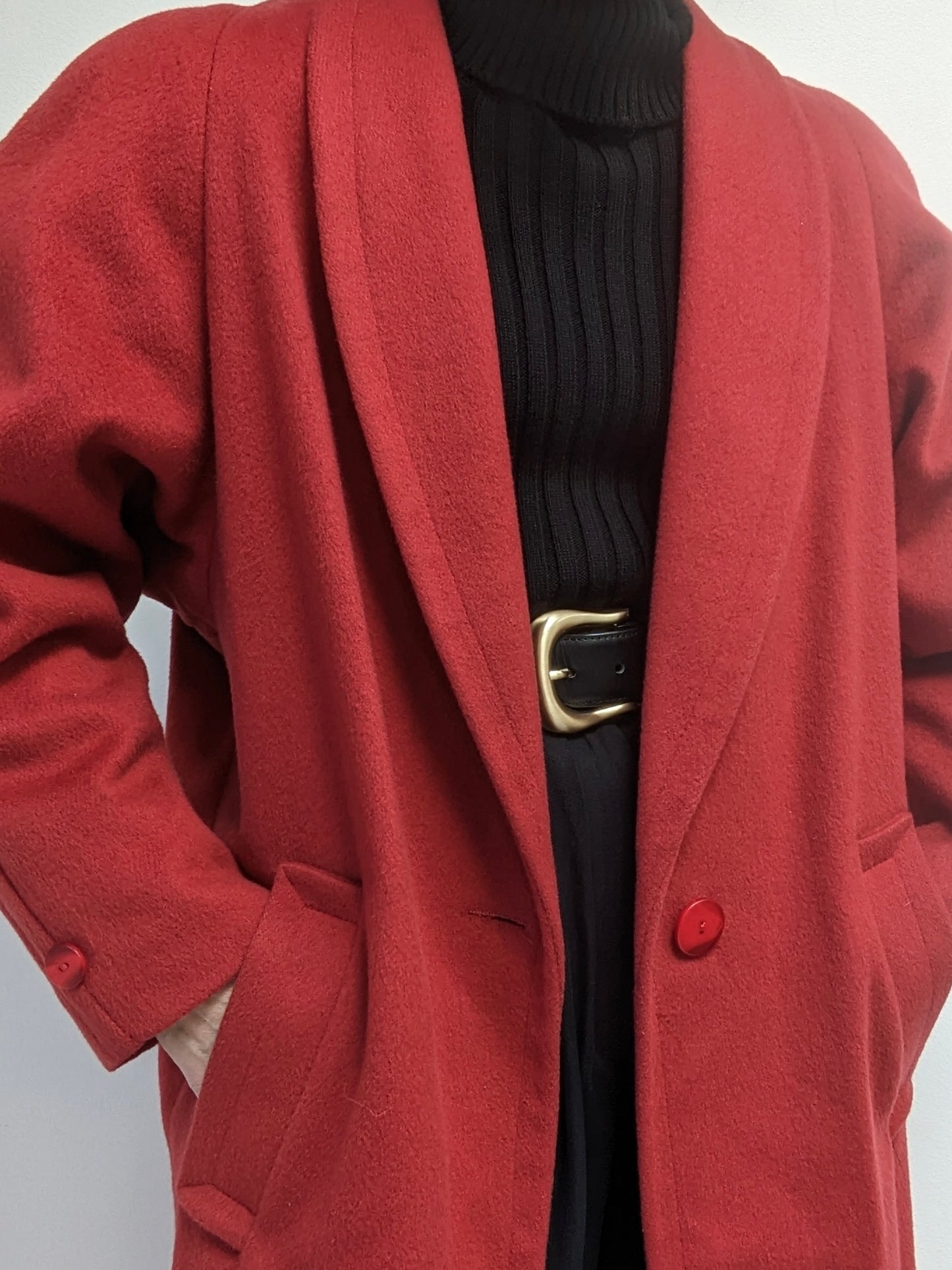Beautiful Vintage Raspberry Wool Coat