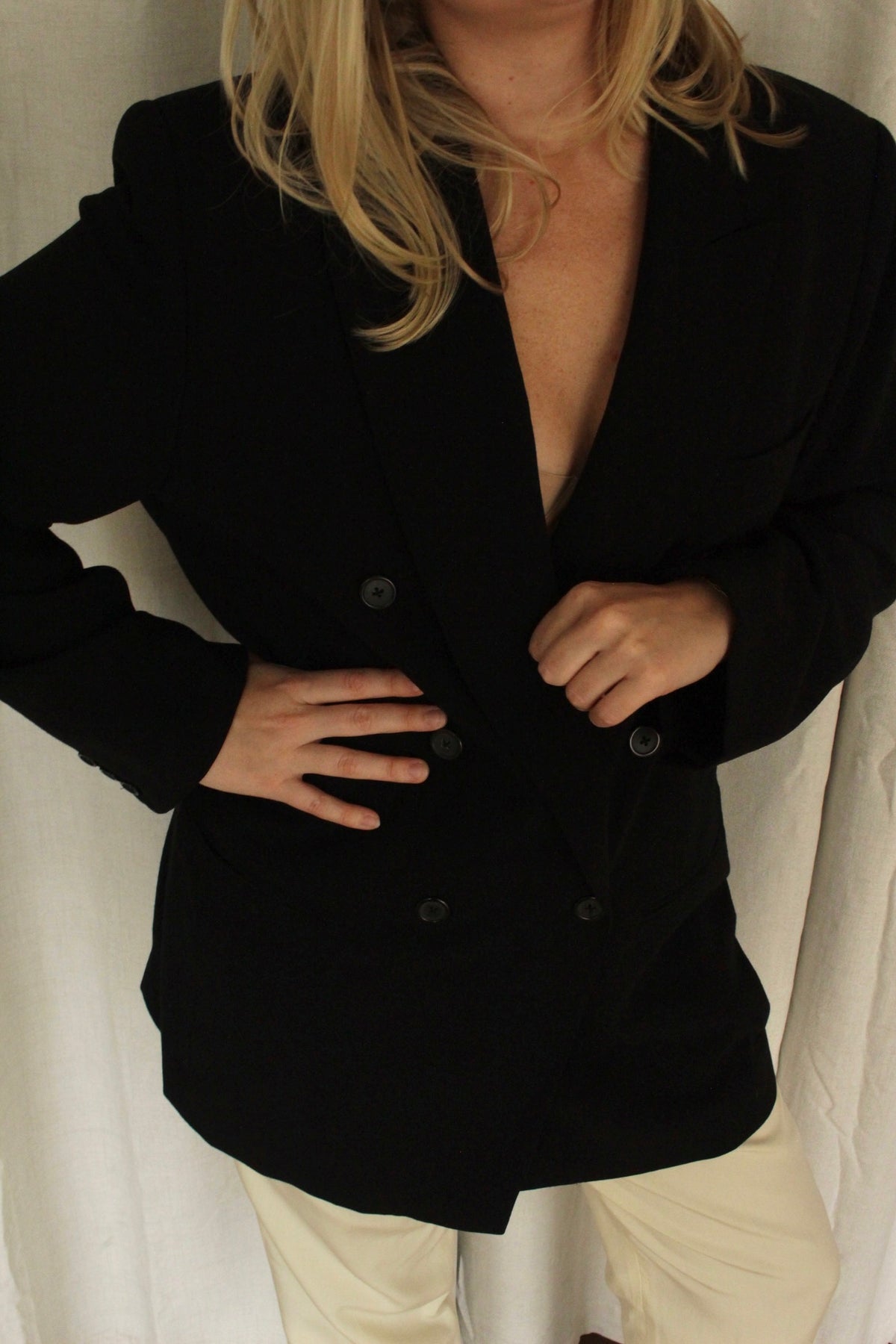 Vintage DKNY Pure Wool Double Breasted Blazer