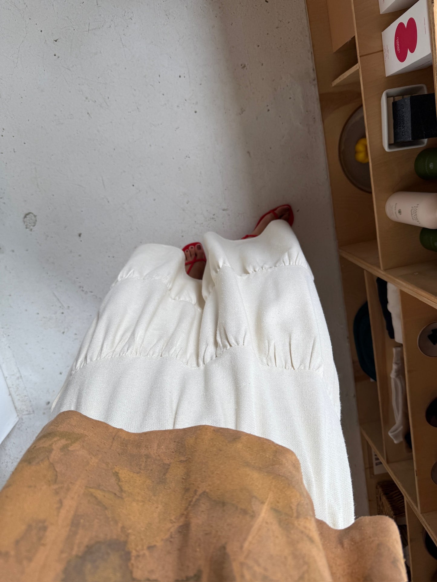 Sample MiMi Woven Silk Skirt