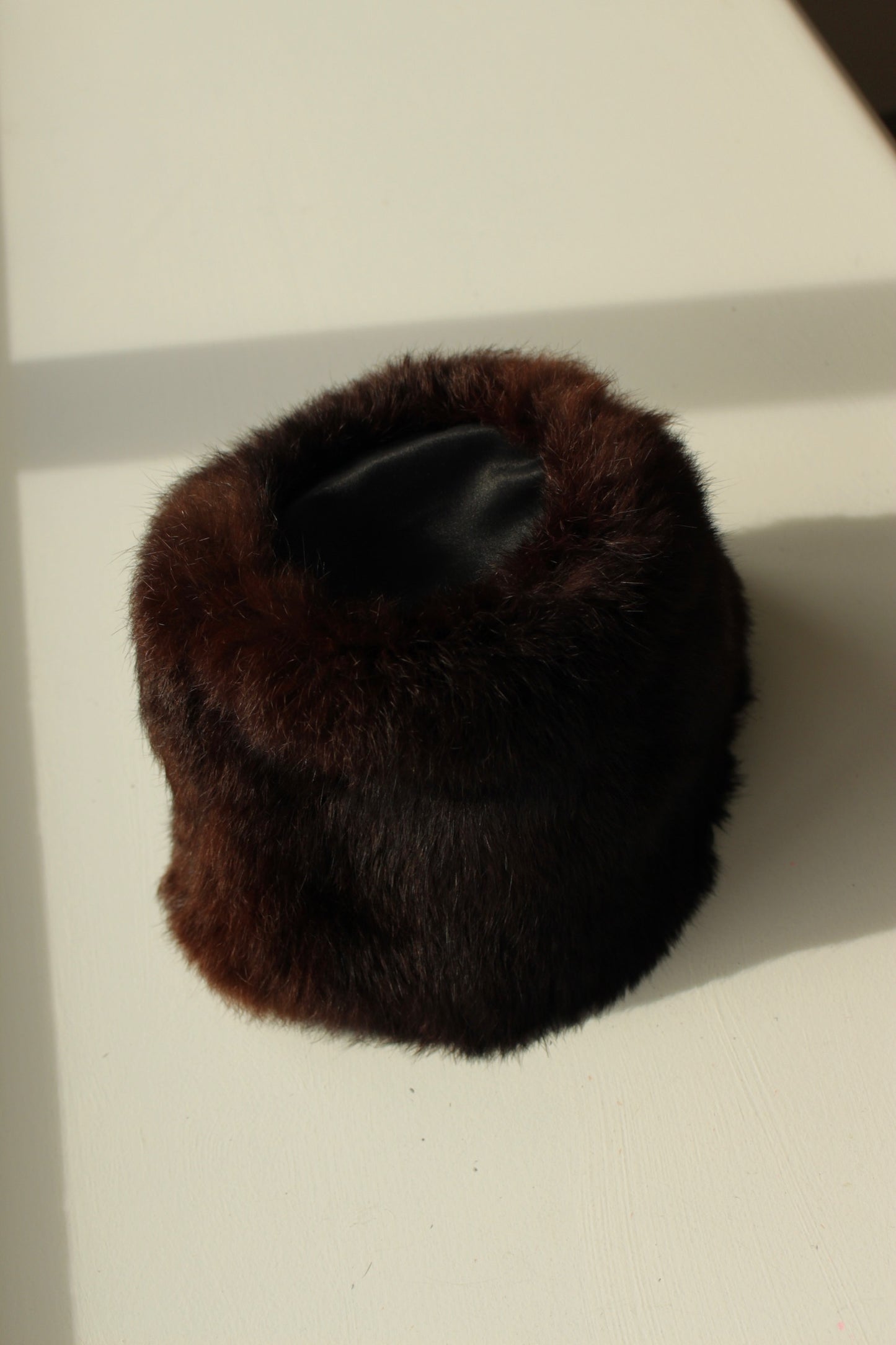 Vintage Rich Cocoa Fur Tall Hat