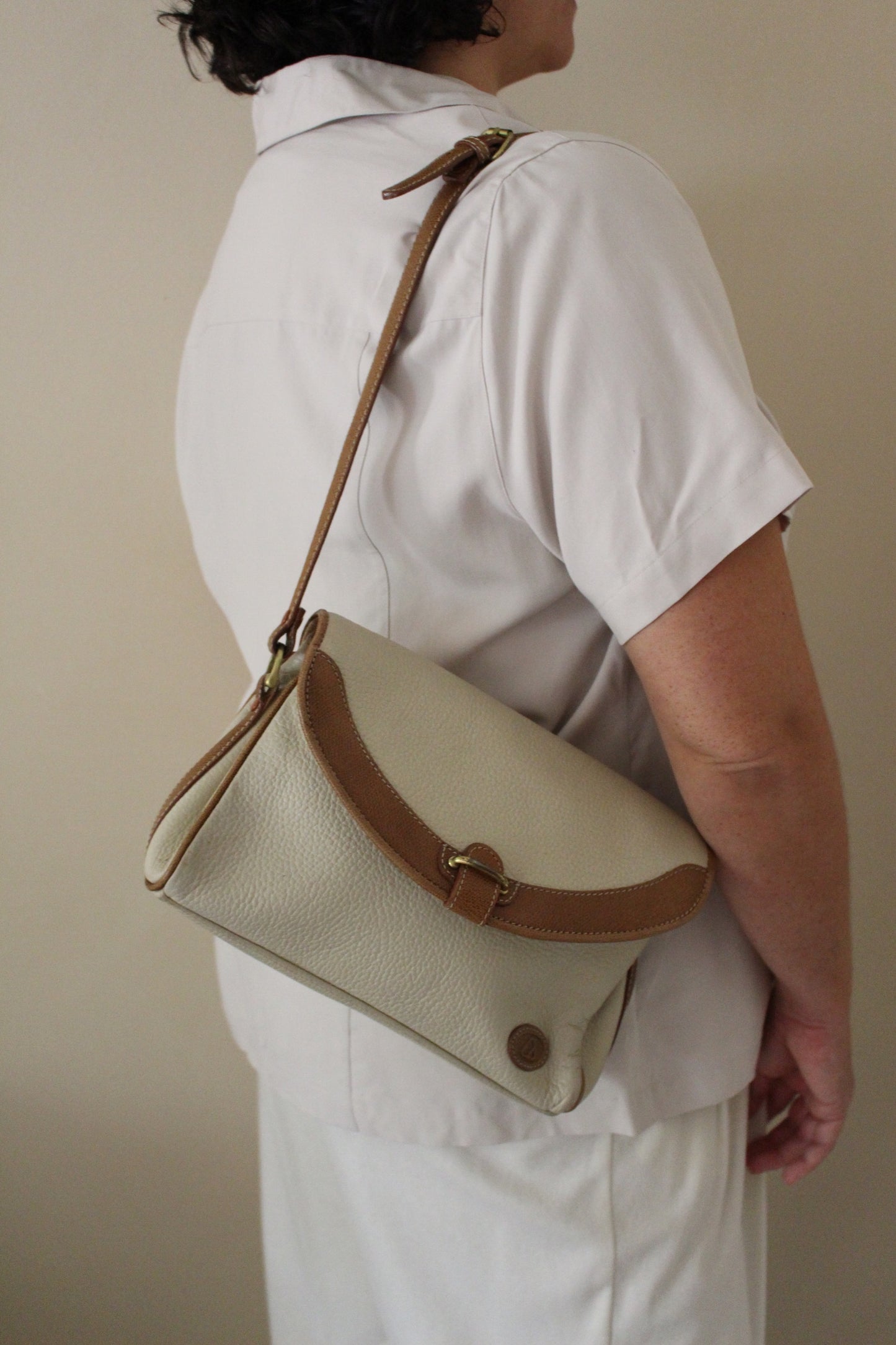 Vintage Two-Toned Pebbled Leather Bag