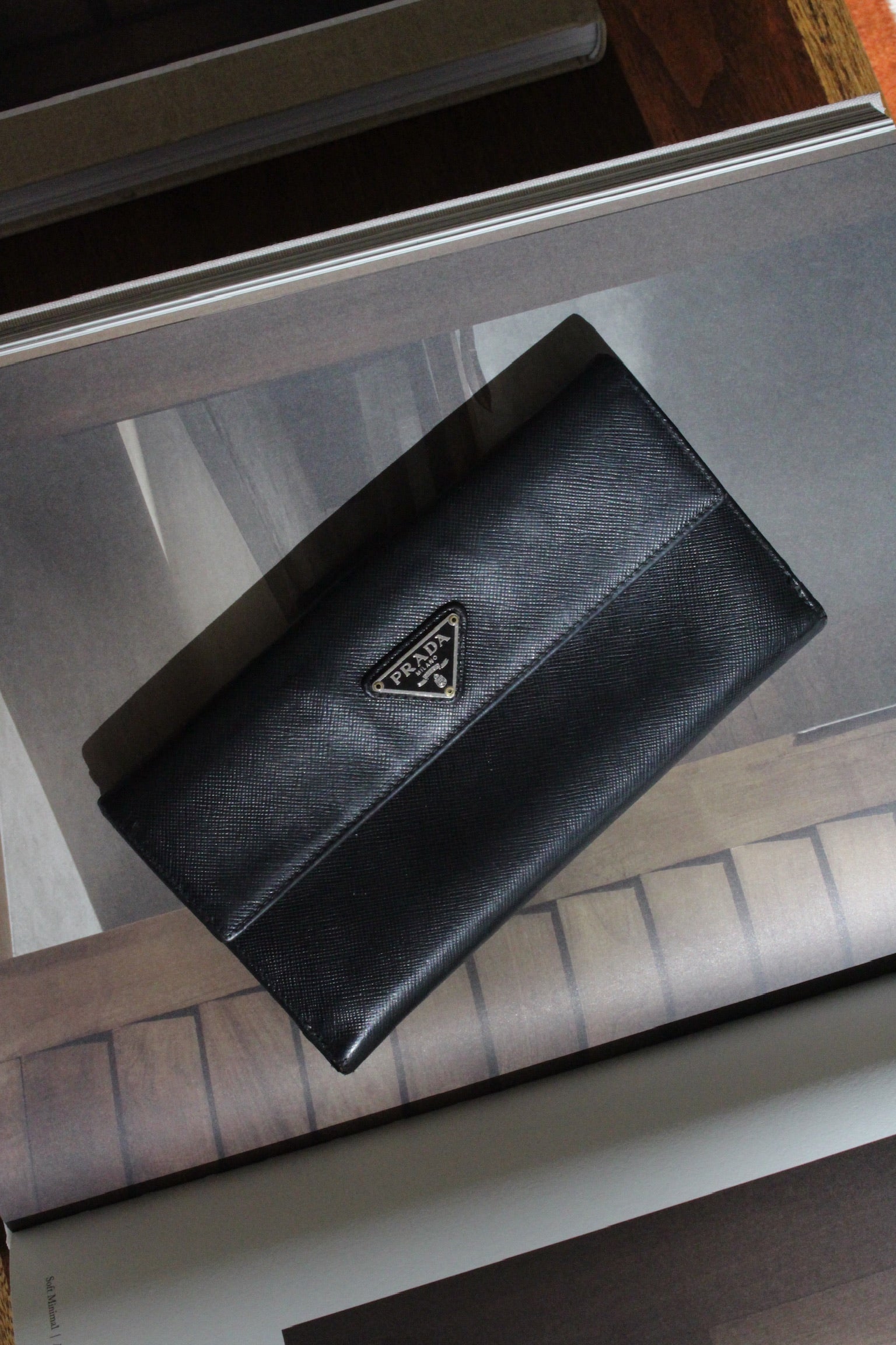 Prada Black Leather Bi-Fold Wallet – NA NIN - Main Image