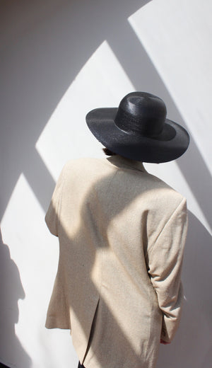 Vintage Sleek Jet Black Sun Hat
