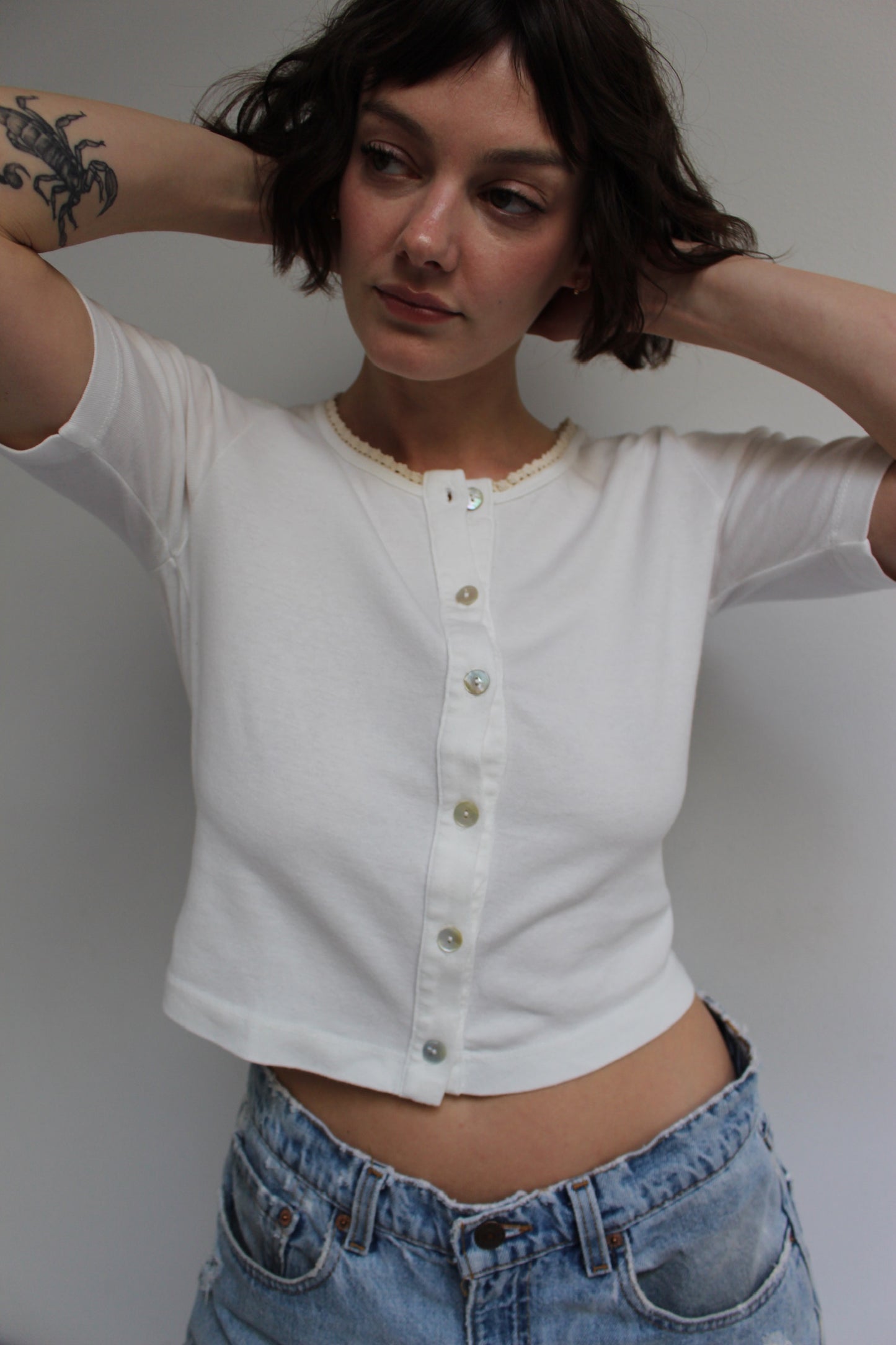 Short Sleeve Organic Cardi