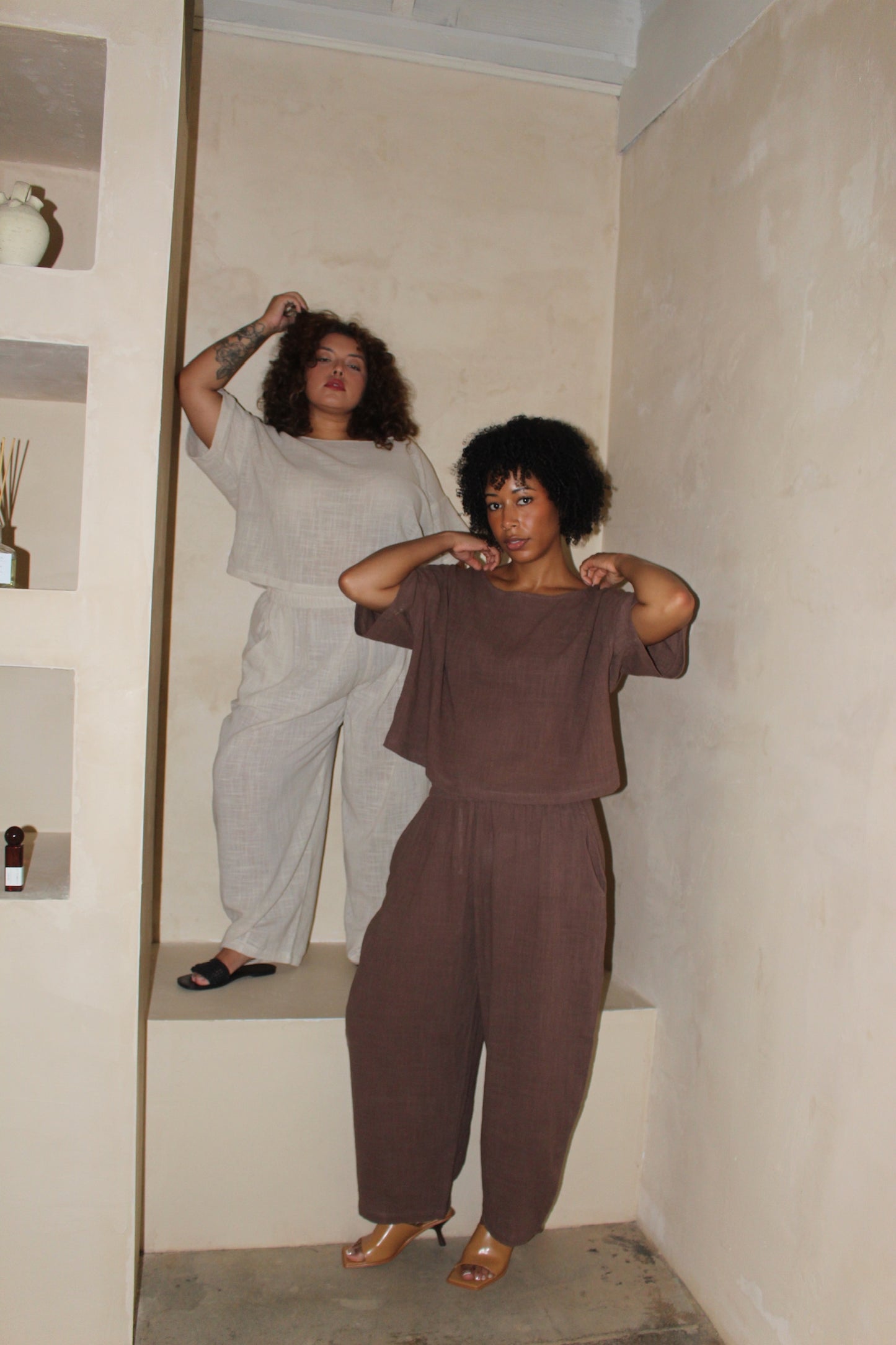 Lenny Cotton Gauze Cropped Tee