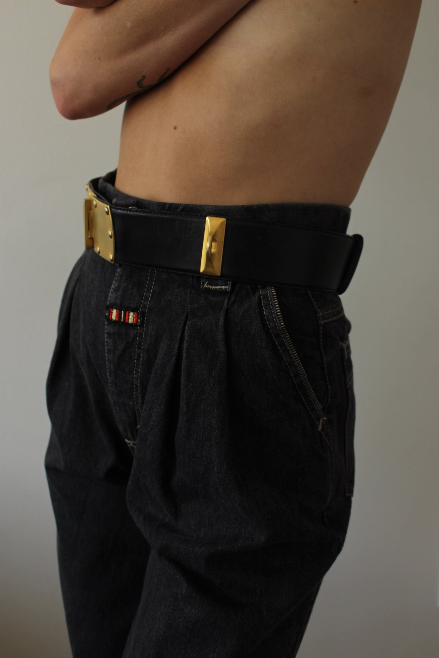 Statement Vintage Donna Karan Leather Belt