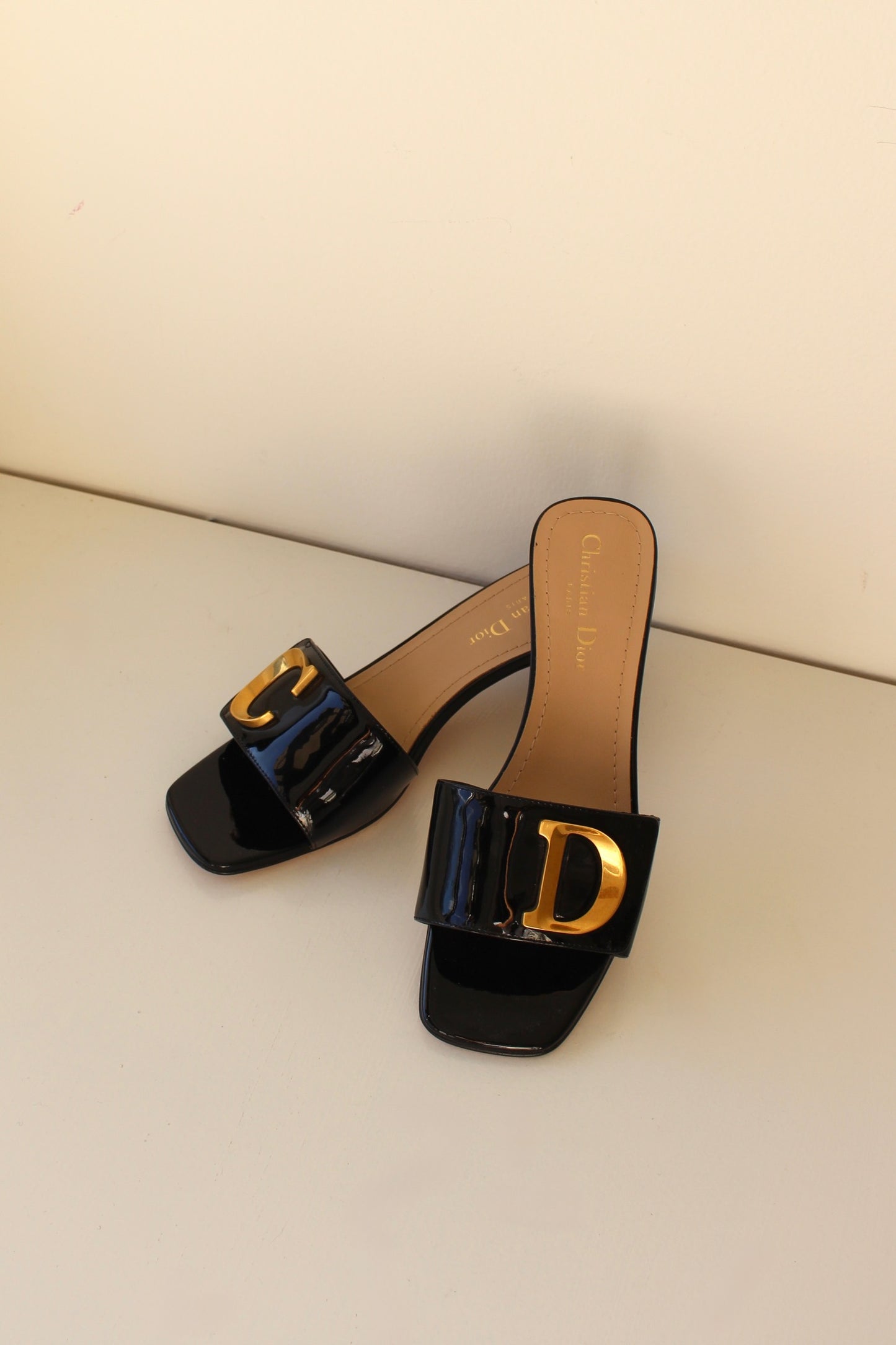 Stunning Christian Dior Patent Leather Mule