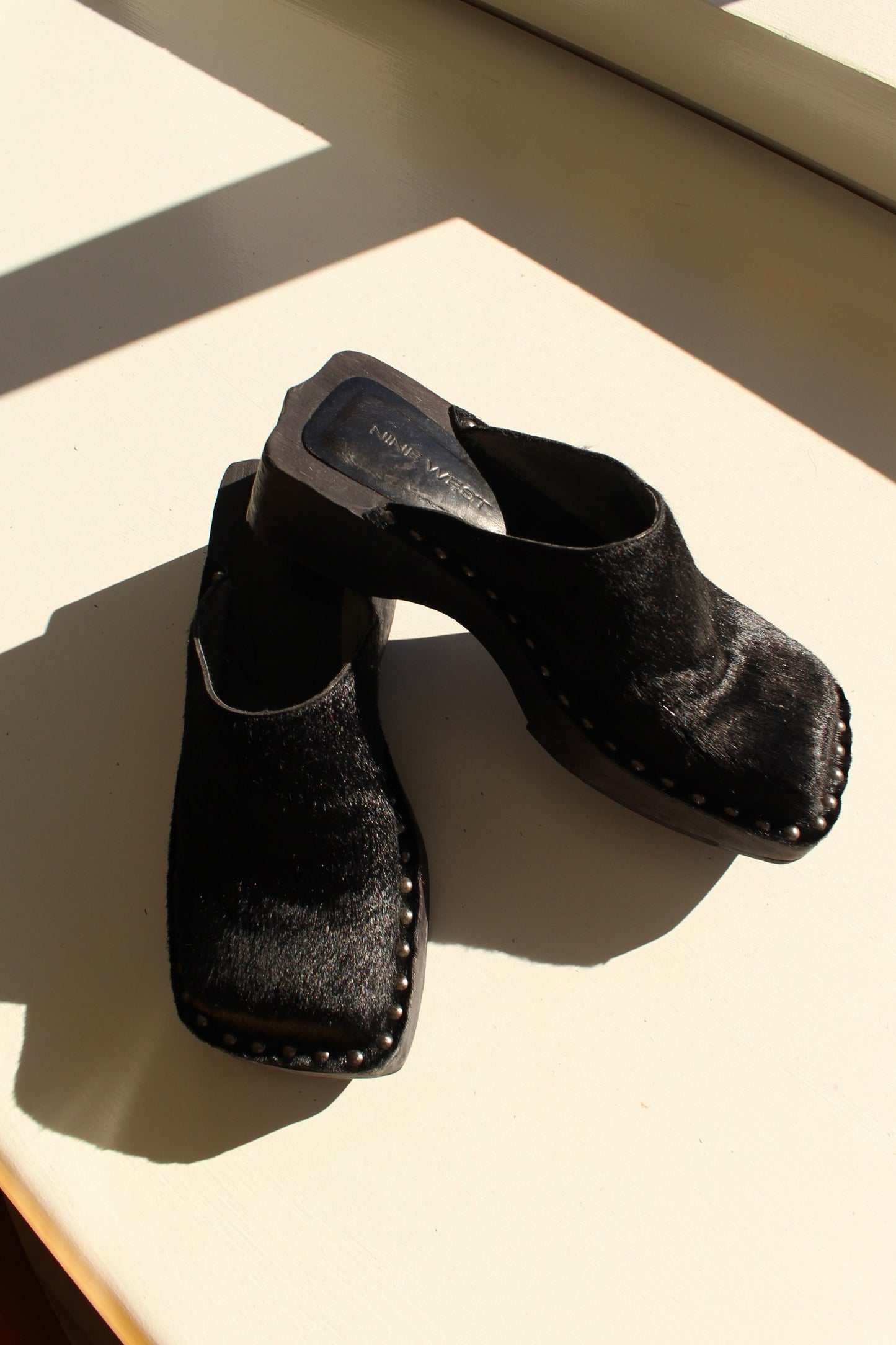 90s Nine West Pony Hair Mule