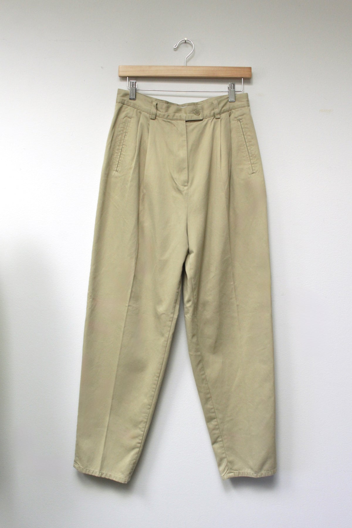 Vintage Pleated Khaki Chinos