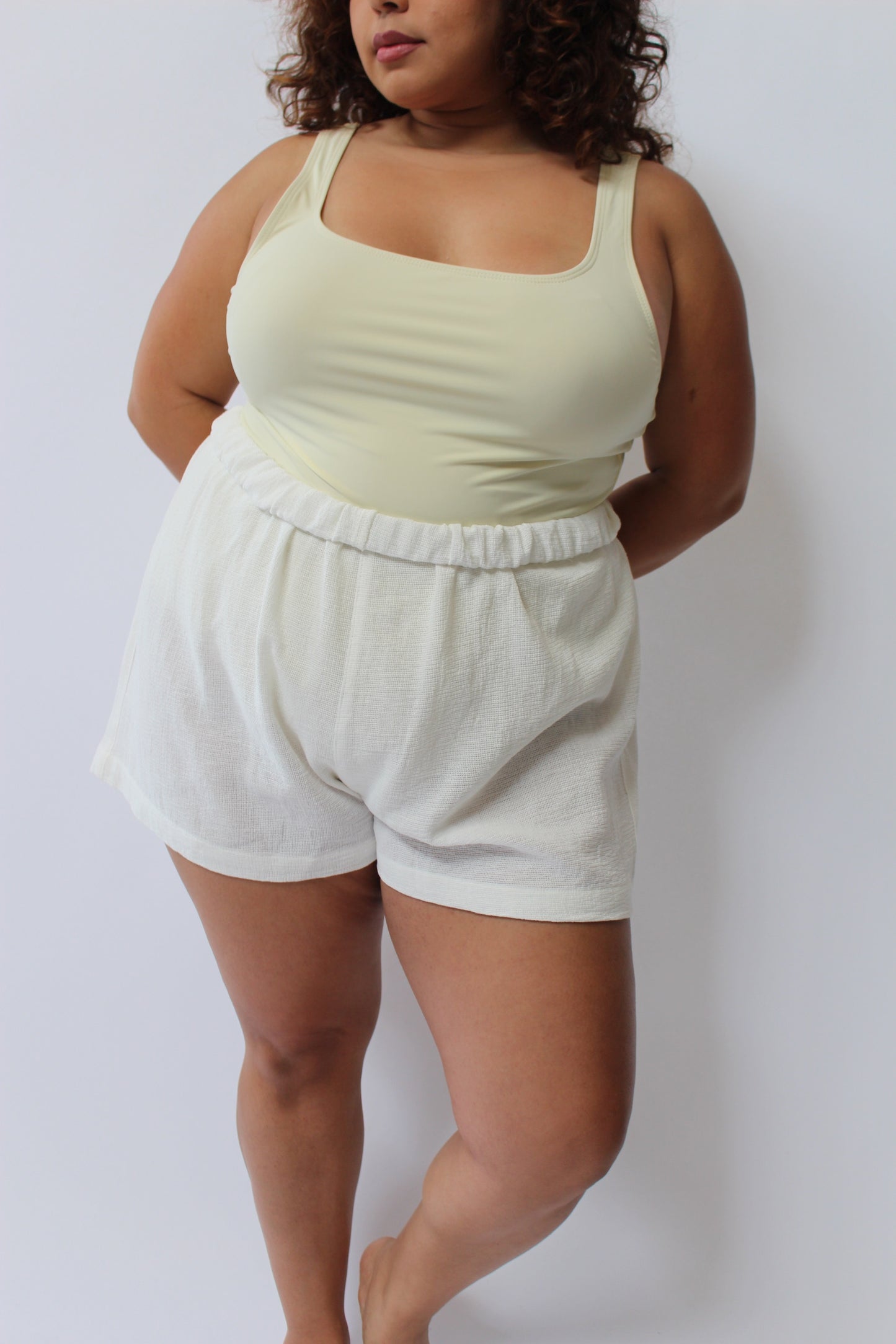 Chloe Waffled Cotton Short