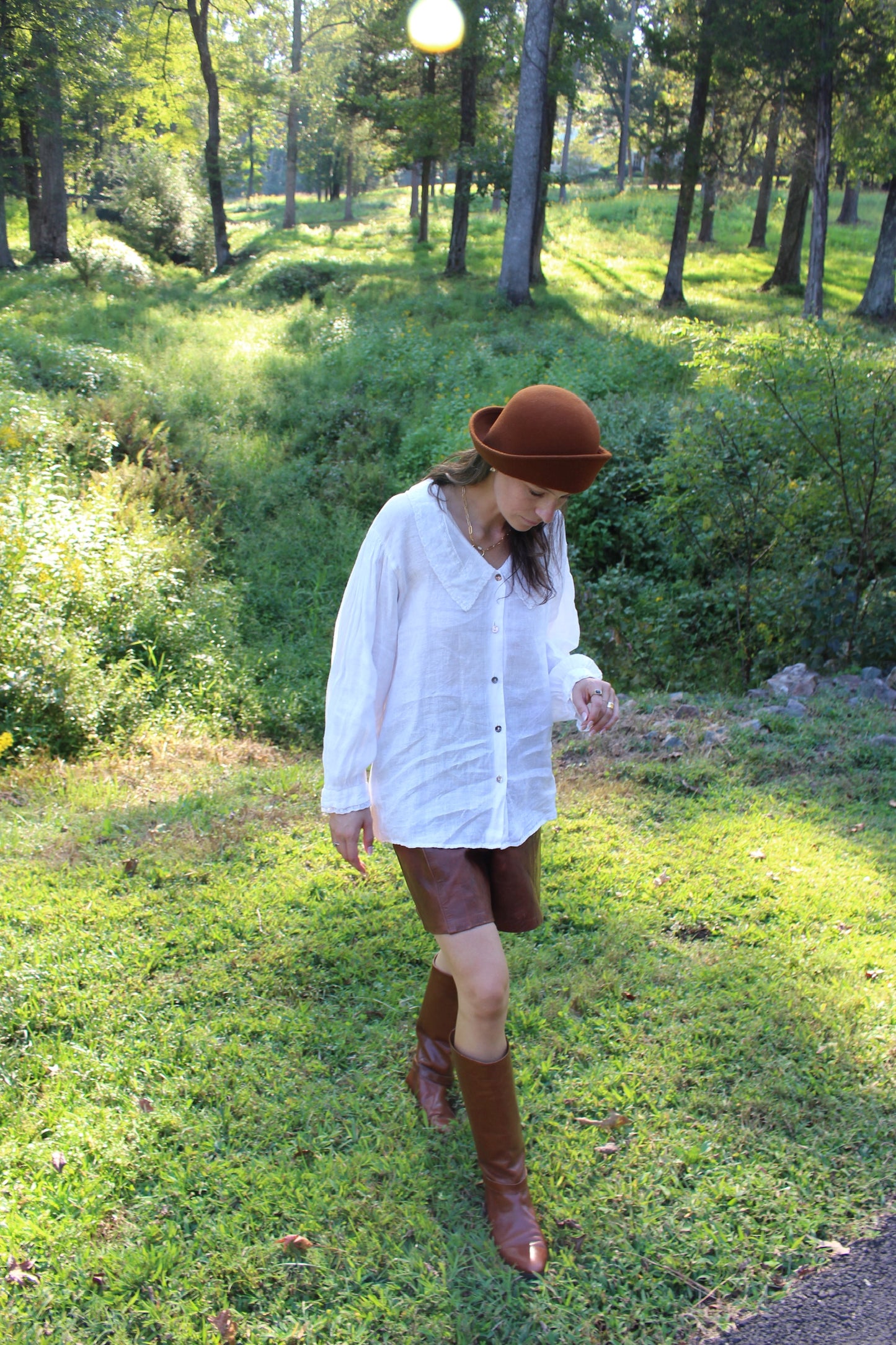 Vintage Butterscotch Felted Wool Hat