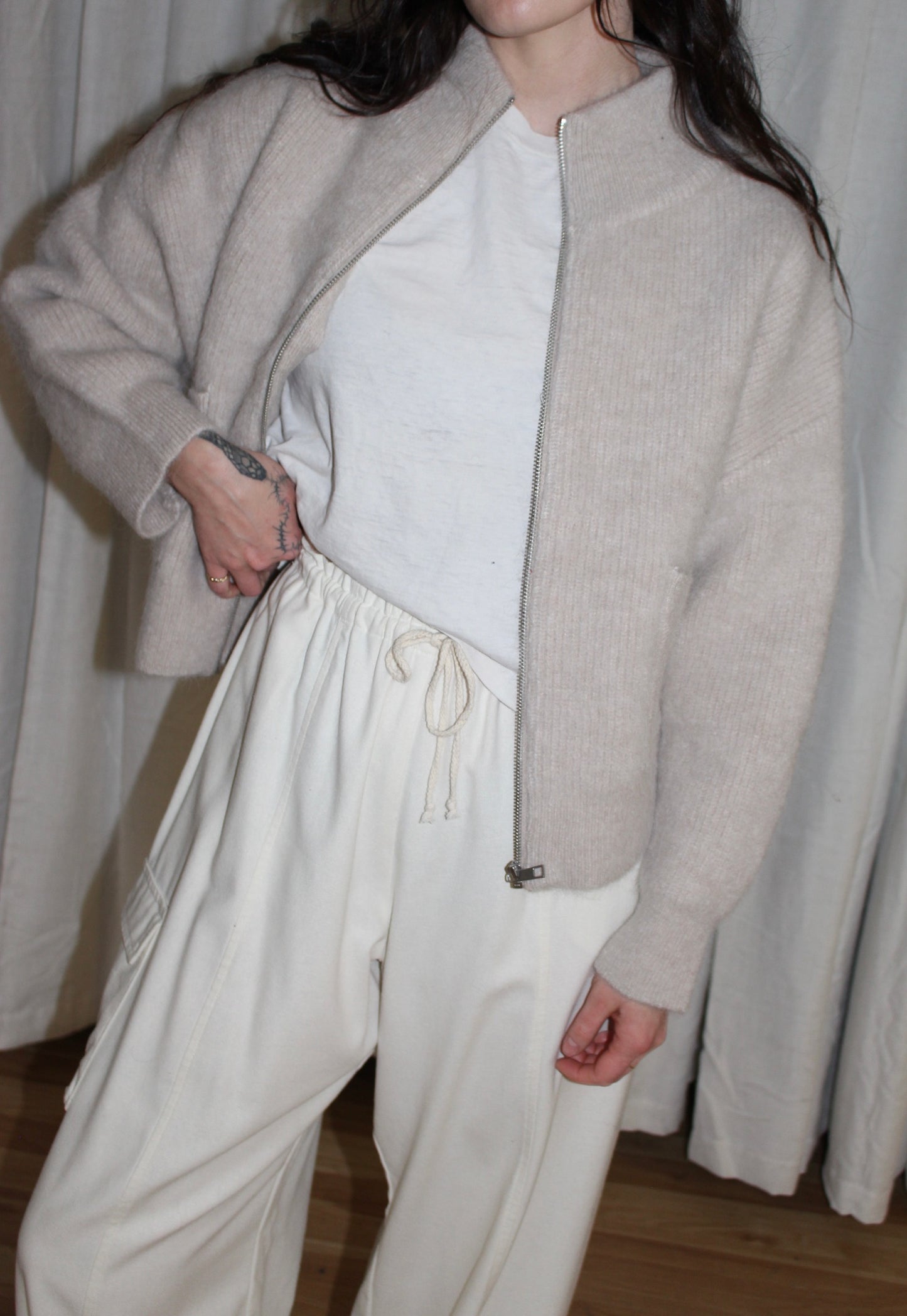 Alpaca Zip Front Jacket