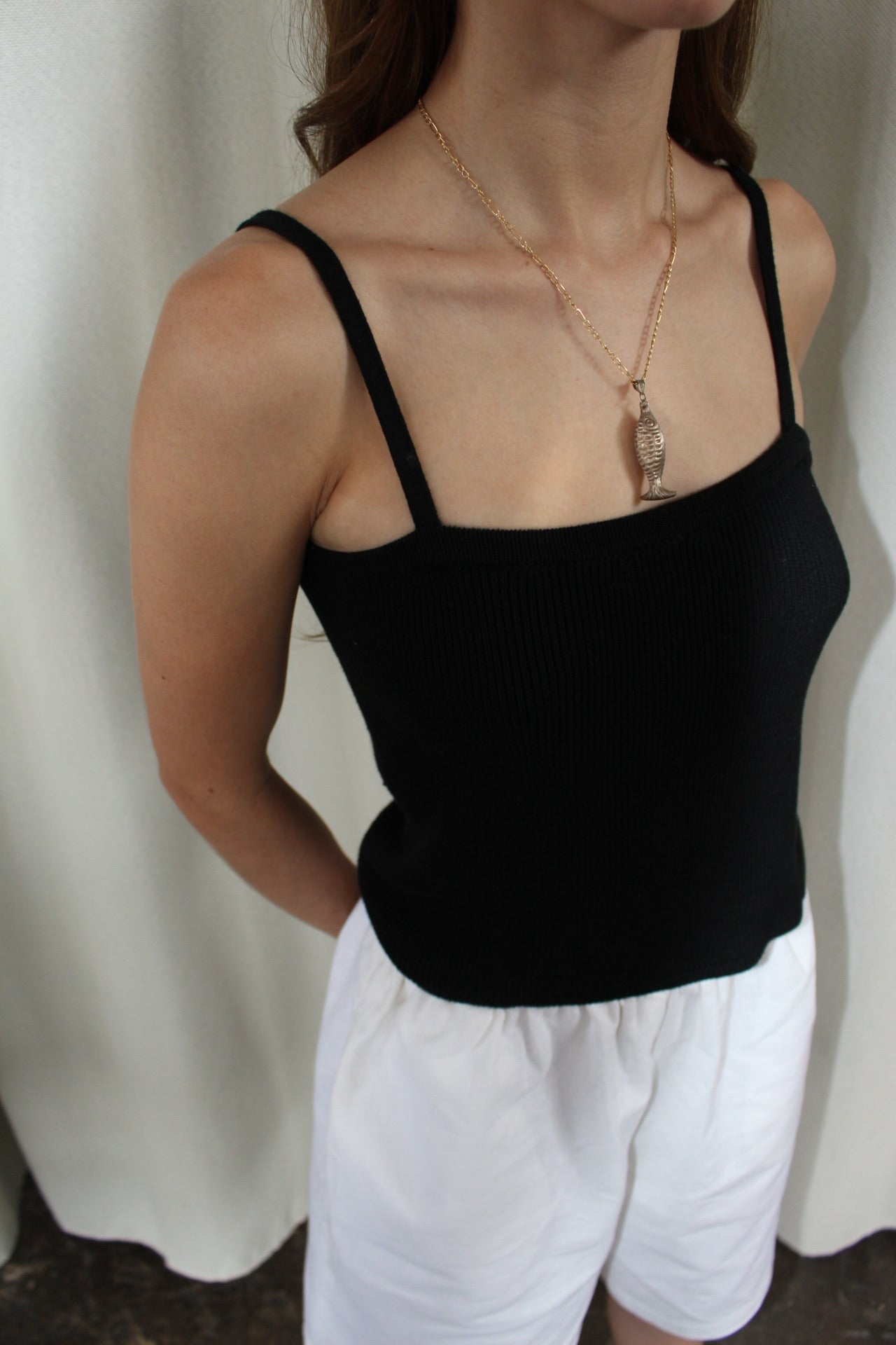 Vintage Sterling Silver Fish Pendant