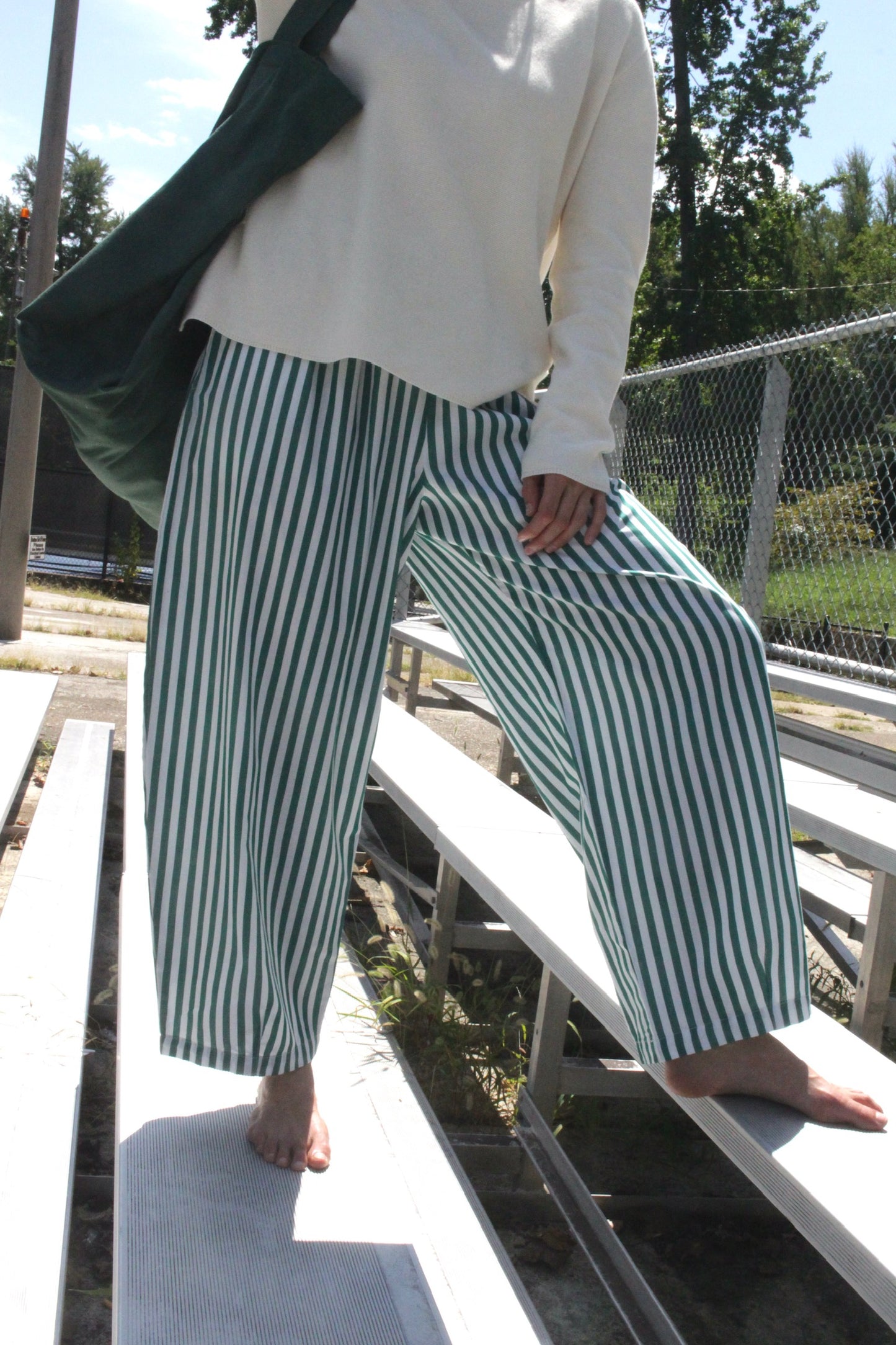 Camden Striped Poplin Curve Pant