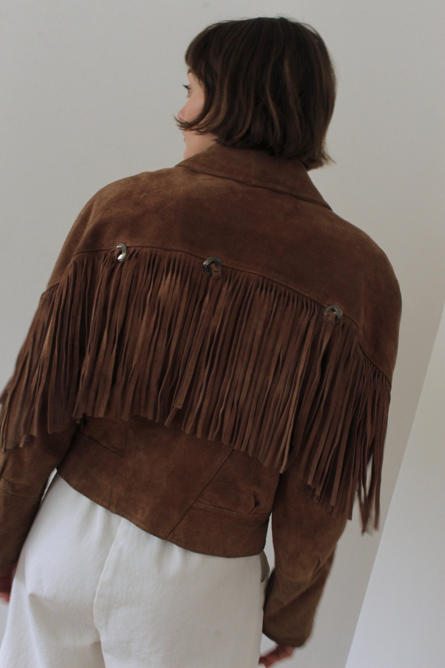 Incredible Vintage Suede Fringe Jacket