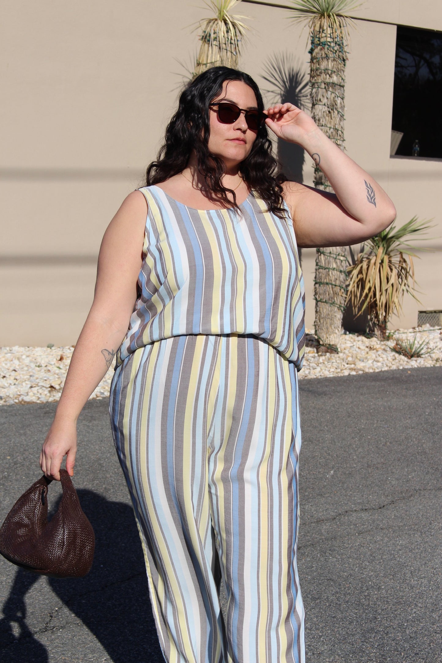 Patricia Striped Rayon Pant