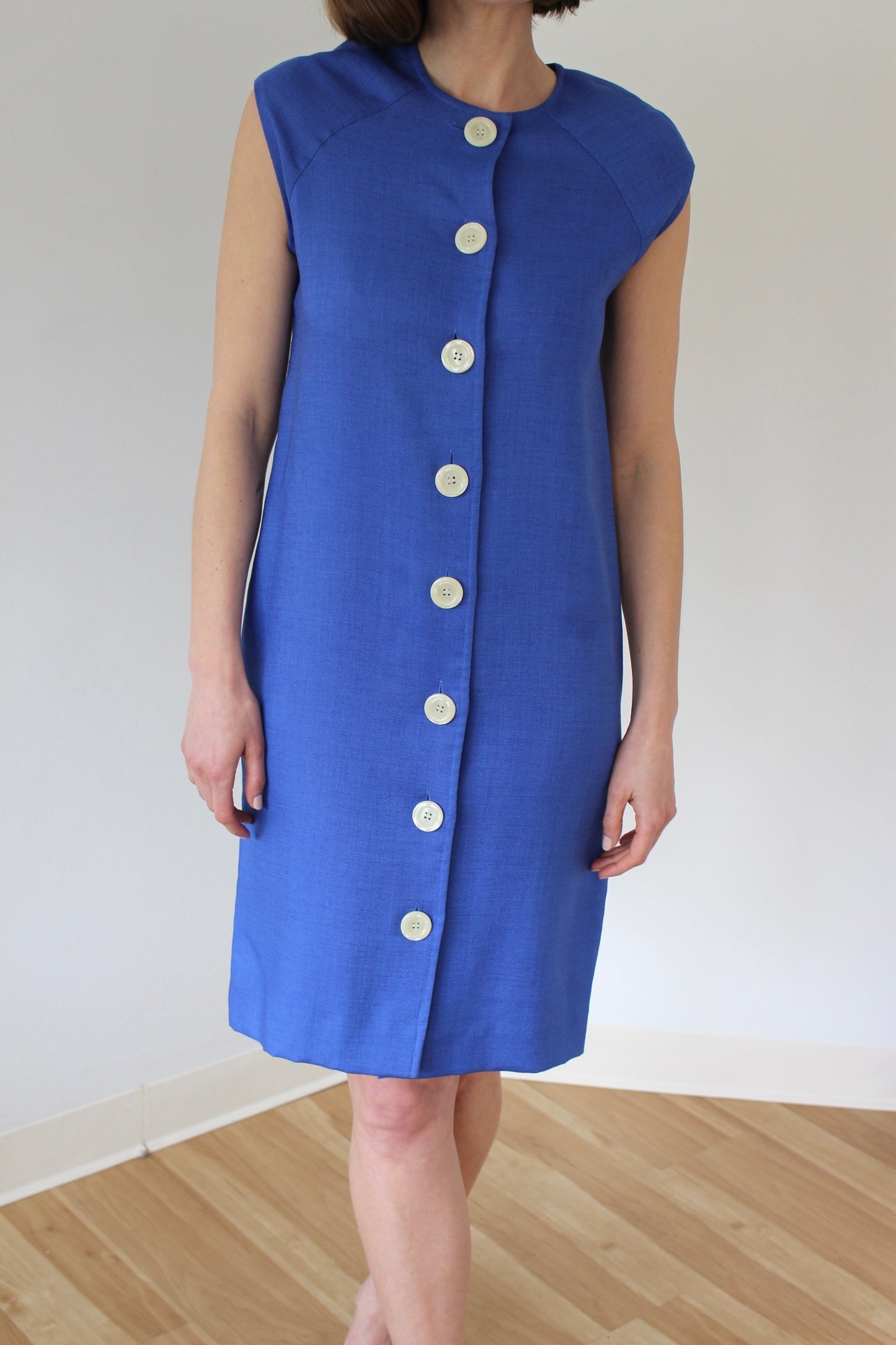 Vintage Cerulean Linen Dress