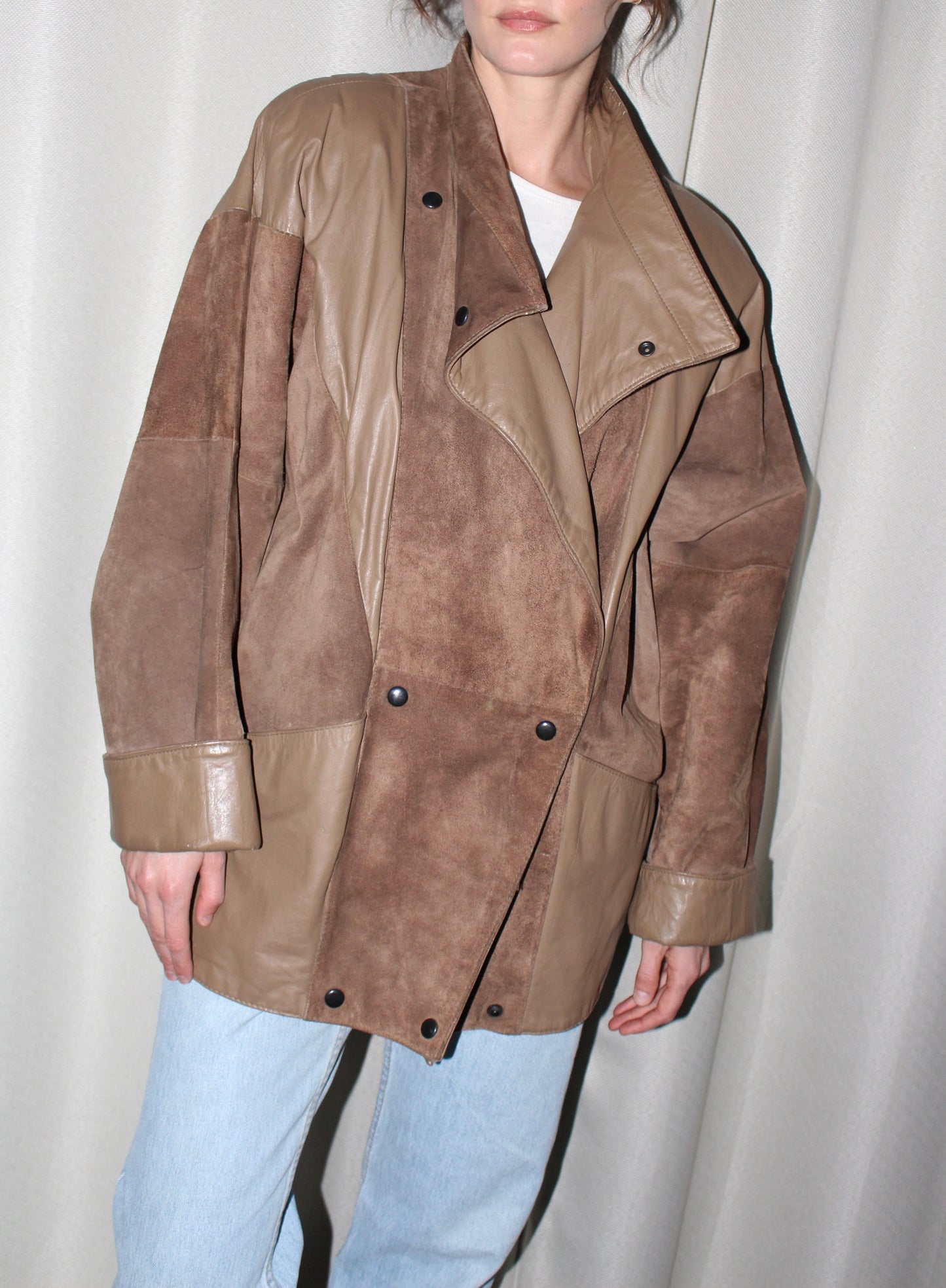 Vintage Suede & Smooth Leather Jacket