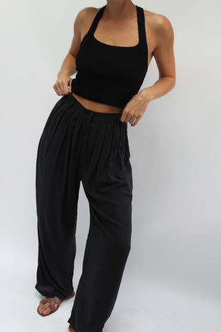 Na Nin Winnie Sandwashed Voile Pant / Available in Onyx