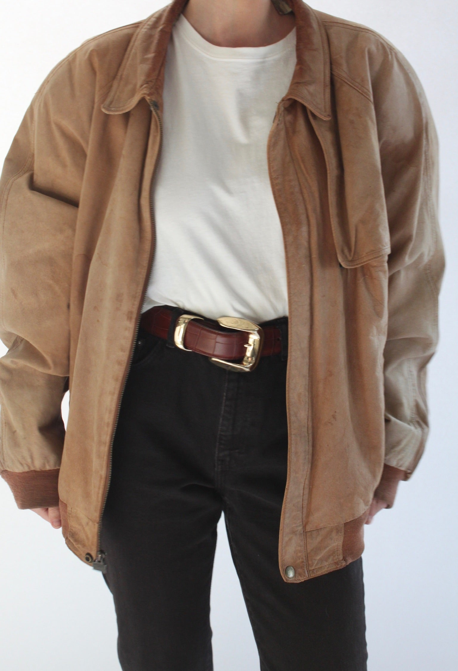 VINTAGE deals MARLBORO LEATHER BOMBER JACKET