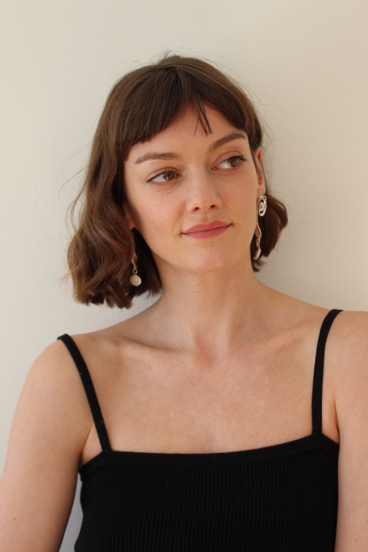 Sterling Silver Spiral & Pearl Drop Earrings