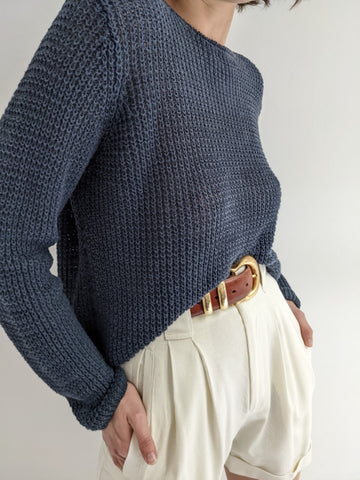 Vintage Smoke Linen Woven Pullover