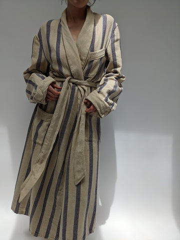 Amazing Woven & Striped Lounge Robe