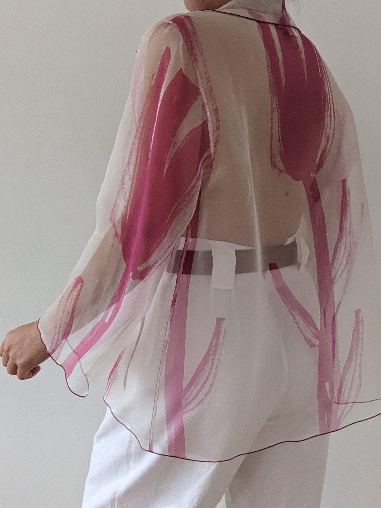 Vintage Floral Silk Organza Jacket