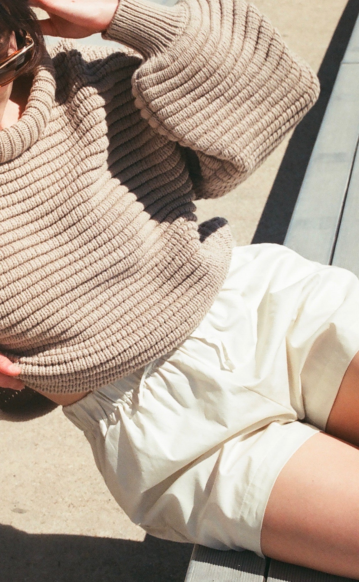 Romy Pima Cotton Balloon Sleeve Sweater