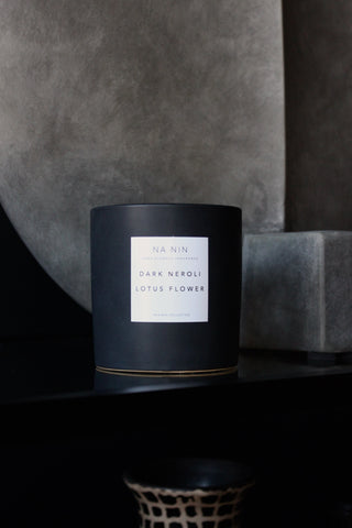 Dark Neroli & Lotus Flower Candle / Available in Multiple Sizes