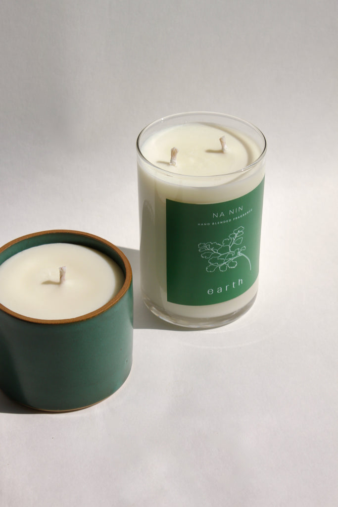 Limited Edition Earth Candle / Available in Evergreen Ceramic Vessel & 14oz  glass
