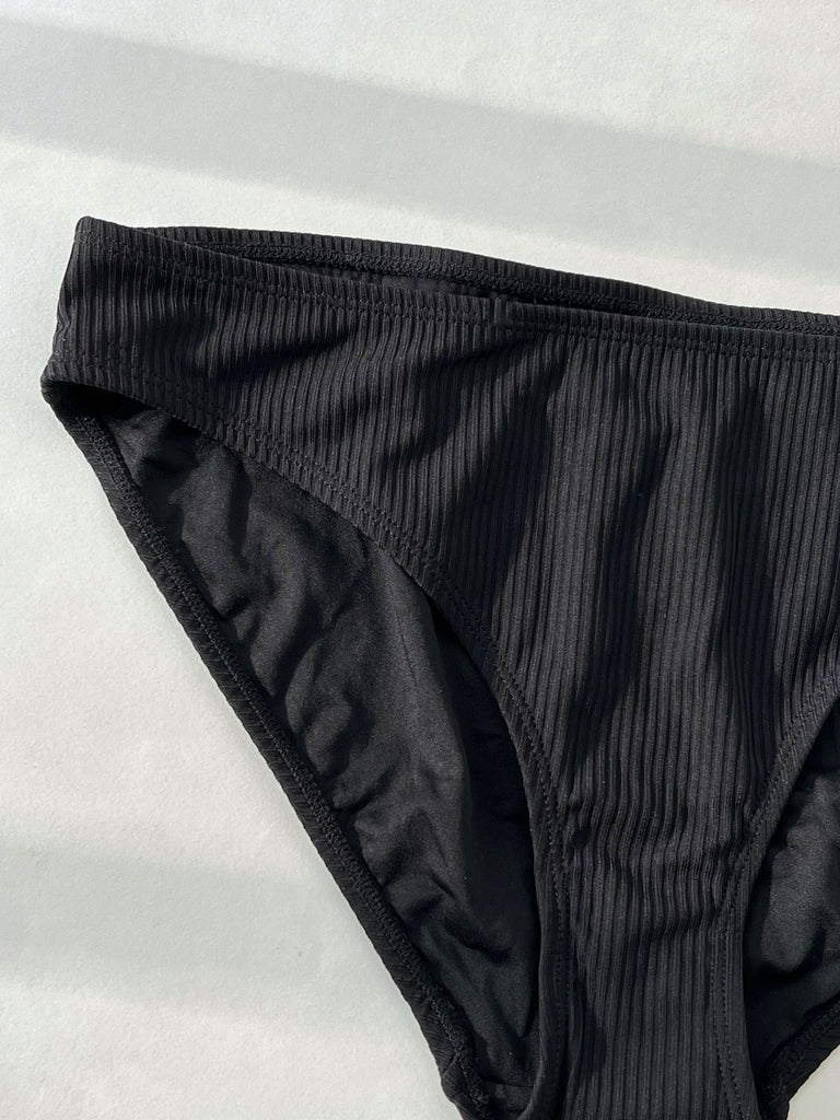 The Wide Band - High - Waisted Bottom - Eco Nylon - Black – Andie Swim