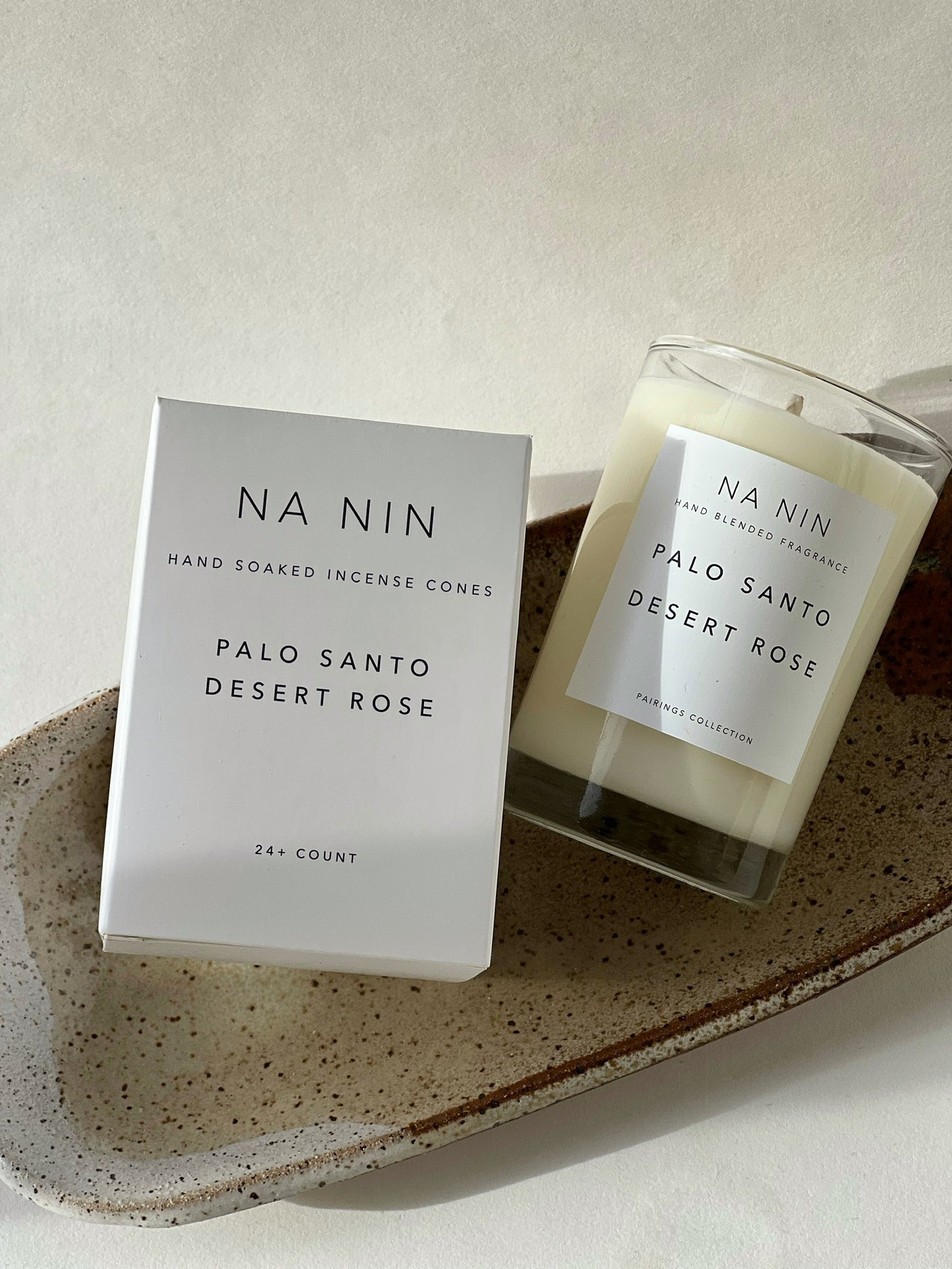 Palo Santo & Desert Rose 5oz Candle / Incense Set