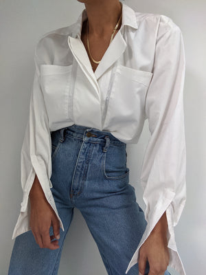 Na Nin Clarke Cotton Poplin Button Up / Available in White
