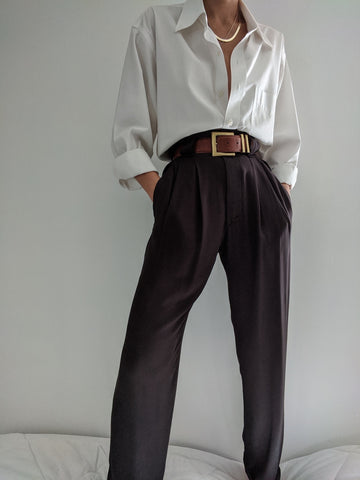 Na Nin Townes Rayon Twill Trouser / Available in Black