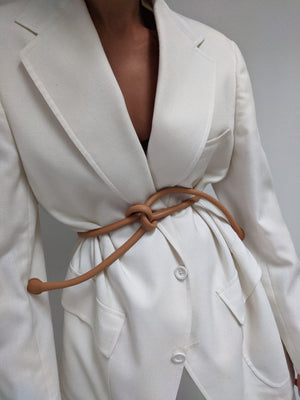Are Studio Knot Belt / Available in Sand