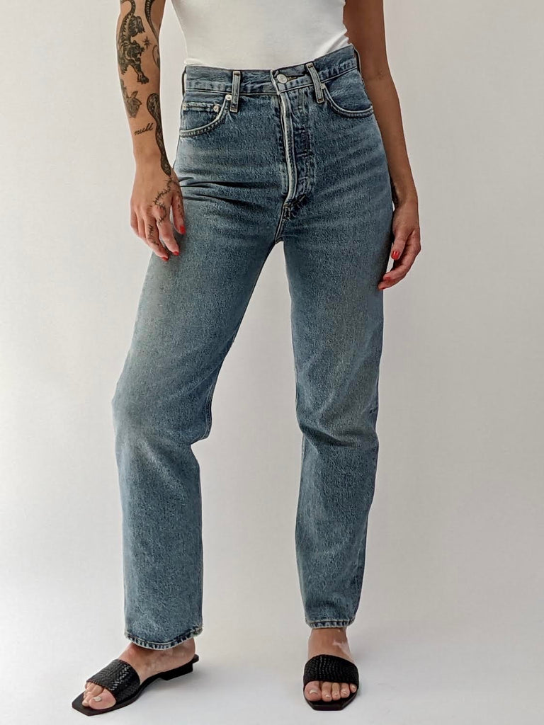 AGOLDE 90 s Pinch Waist Jean Available in Navigate NA NIN