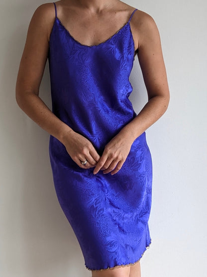 Rare Vintage Carol Peretz Floral Silk Slip Dress