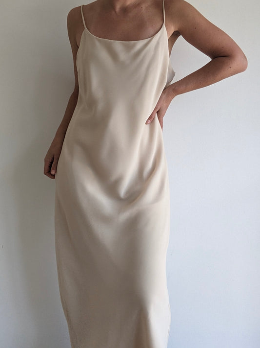 Vintage Sand Slip Dress