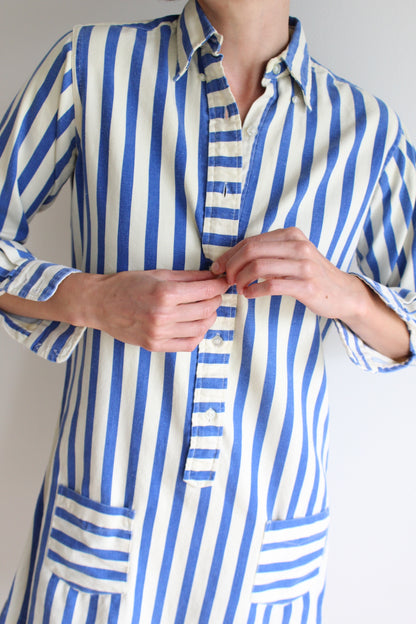 Favorite Vintage Striped Mini Shirtdress